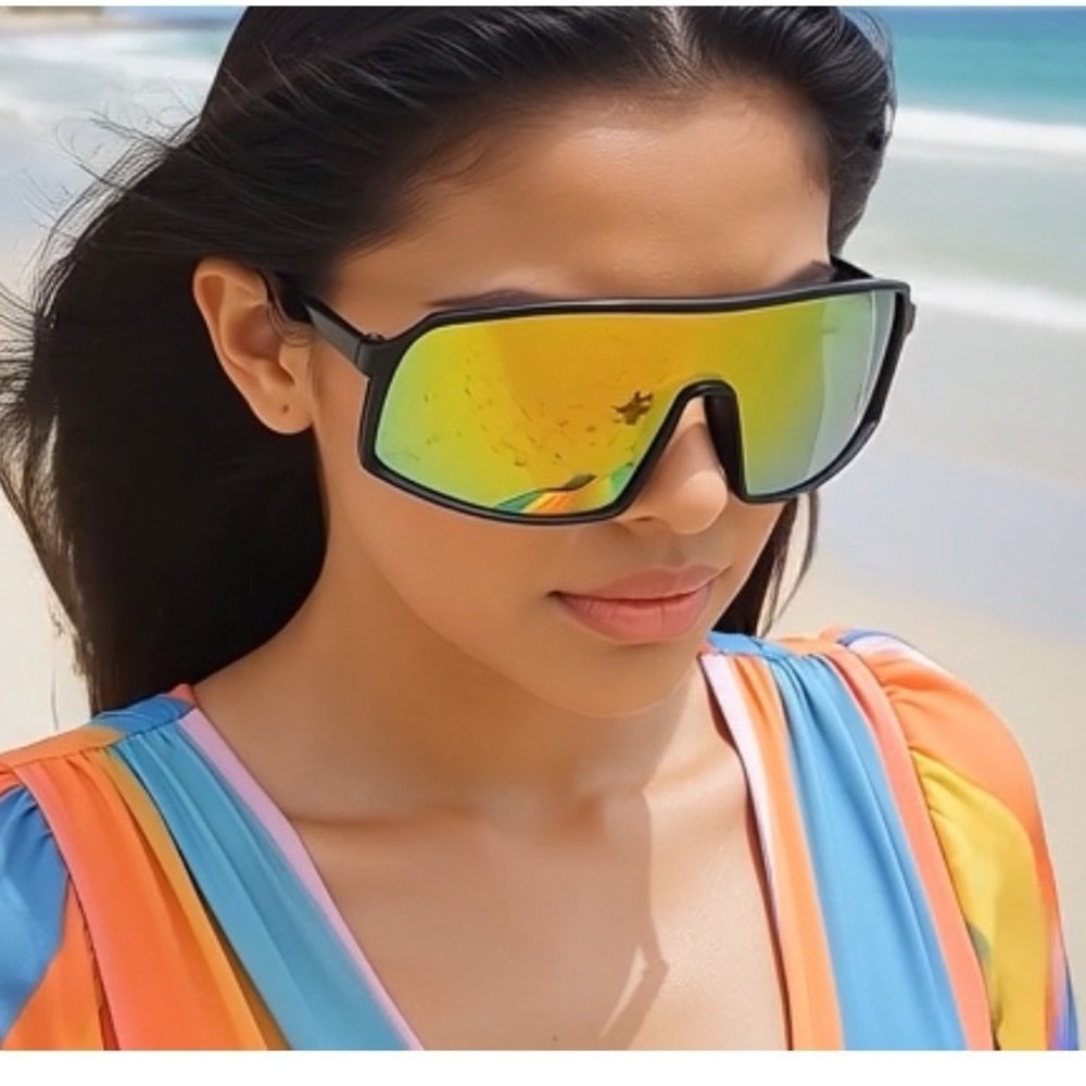Rectangle Bold Sports Women Sunglasses UV‎ Protection Outdoor Fashion Shades New